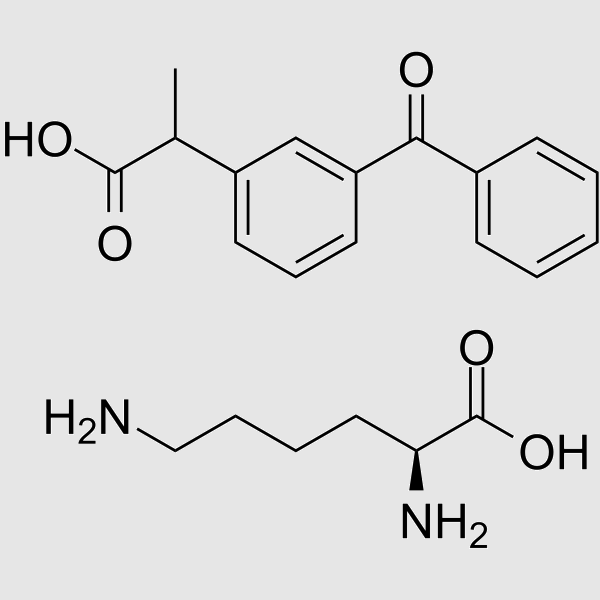 Ketoprofen lysinate structure, CAS 57469-78-0