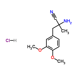 L-3-(3,4-Dimethoxyphenyl)-alpha-amino--methylpropionitrile hydrochloride structure, CAS 2544-13-0
