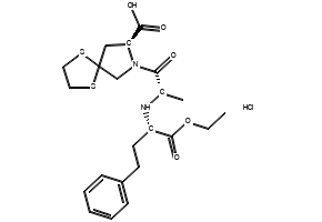 1,4-Dithia-7-azaspiro[4,4]nonane-8-carboxylic acid hydrobromide structure, CAS 75776-79-3