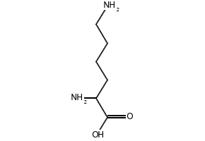 L-Lysine base structure, CAS 70-54-2