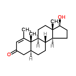 Methenolone structure, CAS 153-00-4