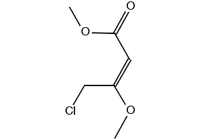 Methyl (E)-4-chloro-3-methoxy-2-butenoate structure, CAS 110104-60-4