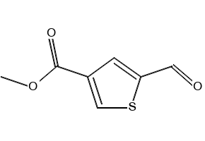 Methyl 2-formyl-4-thiophenecarboxylate structure, CAS 67808-66-6