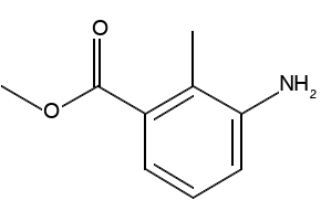 Methyl 3-amino-2-methylbenzoate structure, CAS 18583-89-6