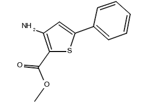 Methyl 3-amino-5-phenylthiophene-2-carboxylate structure, CAS 100063-22-7
