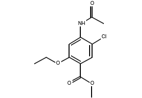 Methyl 4-acetamido-5-chloro-2-ethoxybenzoate structure, CAS 4235-43-2