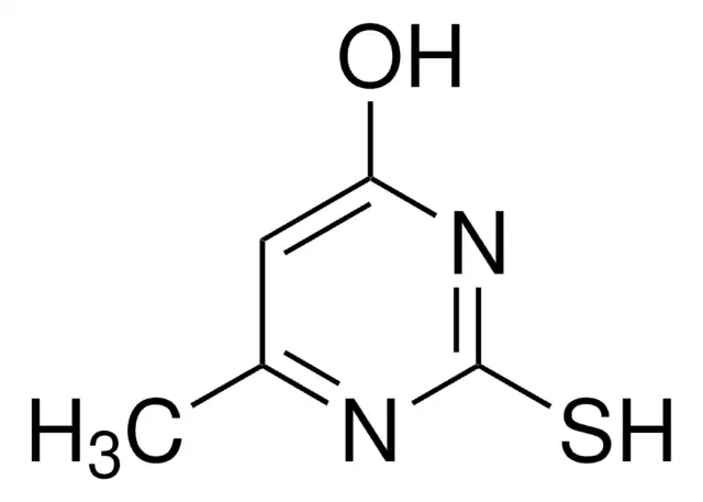 Methylthiouracil structure, CAS 56-04-2