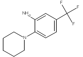 N-[2-Amino-4-(trifluoromethyl)phenyl]piperidine structure, CAS 1496-40-8
