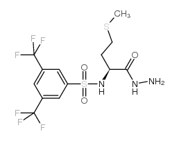 N-[3,5-Bis(trifluoromethyl)benzenesulphonyl]-L-methionyl hydrazide structure, CAS 175202-22-9