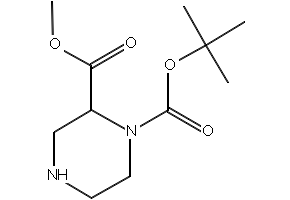 N-1-Boc-2-piperazinecarboxylic acid methyl ester structure, CAS 129799-15-1