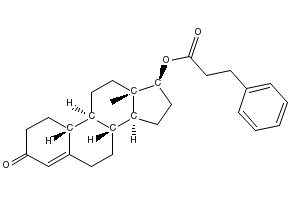 Nandrolone phenylpropionate structure, CAS 62-90-8