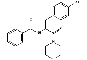 N-Benzoyl-DL-tyrosil-di-n-propylamide structure, CAS 57227-09-5