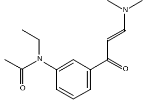 N-Ethyl-N-3-((3-dimethylamino-1-oxo-2-propenyl)phenyl)acetamide structure, CAS 96605-66-2