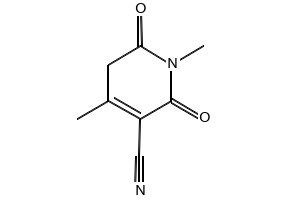 N-Methyl-3-cyano-6-hydroxy-4-methyl-2-pyridone structure, CAS 27074-03-9