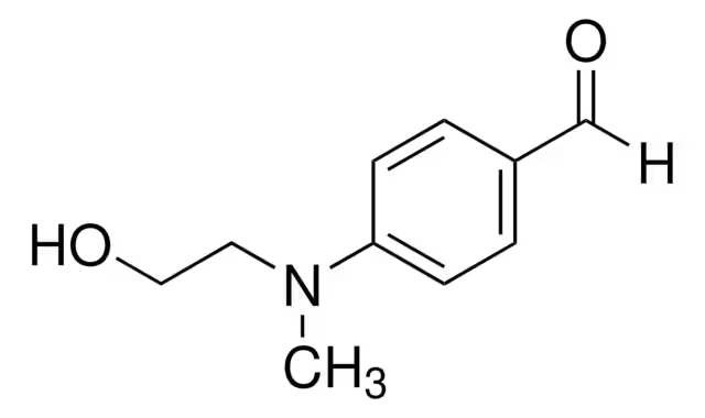 N-Methyl-N-(2-hydroxyethyl)-4-aminobenzaldehyde structure, CAS 1201-91-8