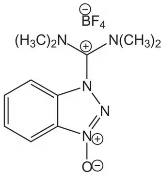 O-(Benzotriazol-1-yl)-N,N,N',N'-tetramethyluronium tetrafluoroborate structure, CAS 125700-67-6