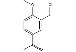 1-[3-(Chloromethyl)-4-methoxyphenyl]ethan-1-one structure, CAS 62581-82-2
