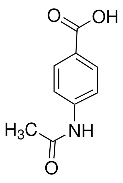 p-Acetylamino benzoic acid structure, CAS 556-08-1