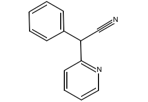 Phenyl-2-pyridylacetonitrile structure, CAS 5005-36-7