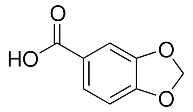 Piperonylic acid structure, CAS 94-53-1