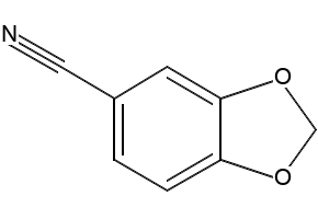Piperonylonitrile structure, CAS 4421-09-4