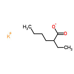 Potassium 2-ethylhexanoate structure, CAS 3164-85-0