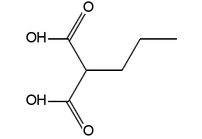 Propylmalonic acid structure, CAS 14636-95-4