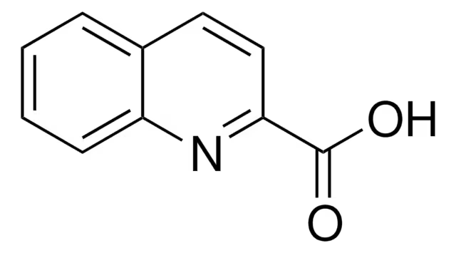Quinoline-2-carboxylic acid structure, CAS 93-10-7