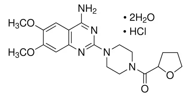 Terazosin hydrochloride dihydrate structure, CAS 70024-40-7