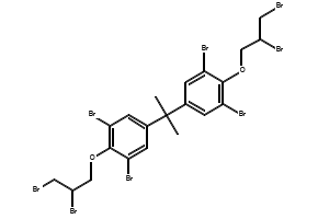 Tetrabromobisphenol A (2,3-dibromopropyl)ether structure, CAS 21850-44-2