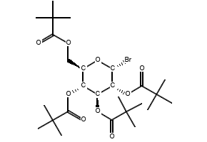 Tetra-O-pivaloyl-alpha-D-glucopyranosyl bromide structure, CAS 81058-27-7