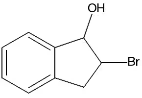 trans-2-Bromo-1-hydroxyindane structure, CAS 5400-80-6