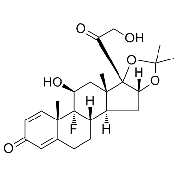 Triamcinolone acetonide acetate structure, CAS 76-25-5