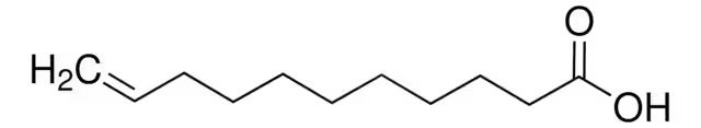 Undecylenic acid structure, CAS 112-38-9