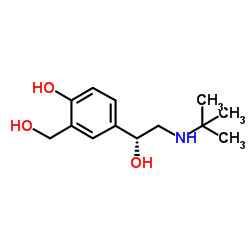 (L)-Albuterol; Salbutamol structure, CAS 34391-04-3
