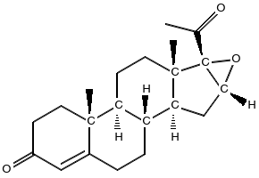 16,17-Epoxyprogesterone structure, CAS 1097-51-4