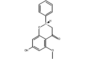 (S)-7-Hydroxy-5-methoxyflavanone structure, CAS 36052-37-6