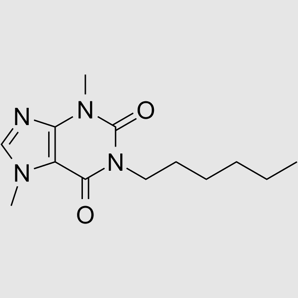 1-N-hexyltheobromine structure, CAS 1028-33-7