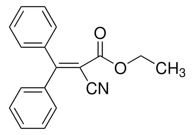 2-Cyano-3,3-diphenylacrylic acid ethyl ester structure, CAS 5232-99-5