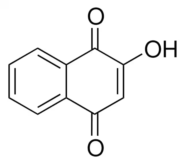 2-Hydroxy-1,4-naphthoquinone structure, CAS 83-72-7