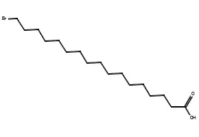 16-Bromoheptadecanoic acid structure, CAS 13099-35-9