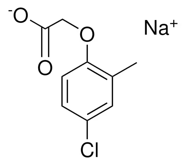 4-chloro-O-tolyloxyacetic acid, sodium salt structure, CAS 3653-48-3