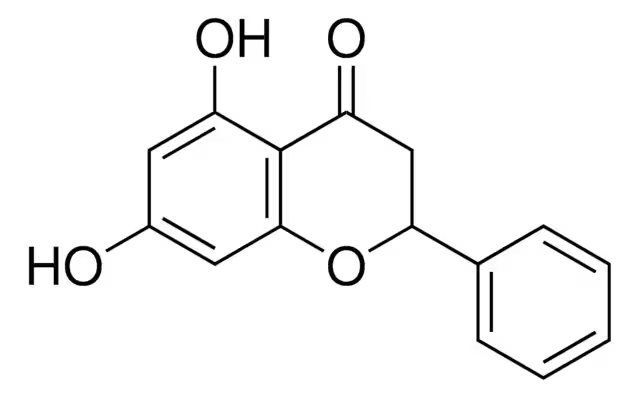 5,7-Dihydroxyflavanone structure, CAS 68745-38-0