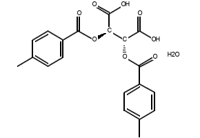 (+)-Di-1,4-toluoyl-D-tartaric acid monohydrate structure, CAS 71607-32-4