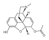 6-Acetylmorphine structure, CAS 2784-73-8