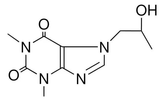 7-(2-Hydroxyethyl)theophylline structure, CAS 519-37-9