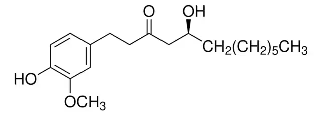 8-Gingerol structure, CAS 23513-08-8