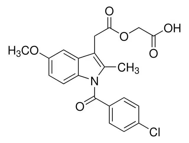 Acemetacin structure, CAS 53164-05-9