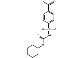 Acetohexamide structure, CAS 968-81-0