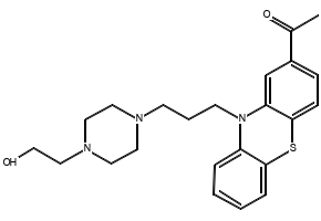 Acetophenazine structure, CAS 2751-68-0